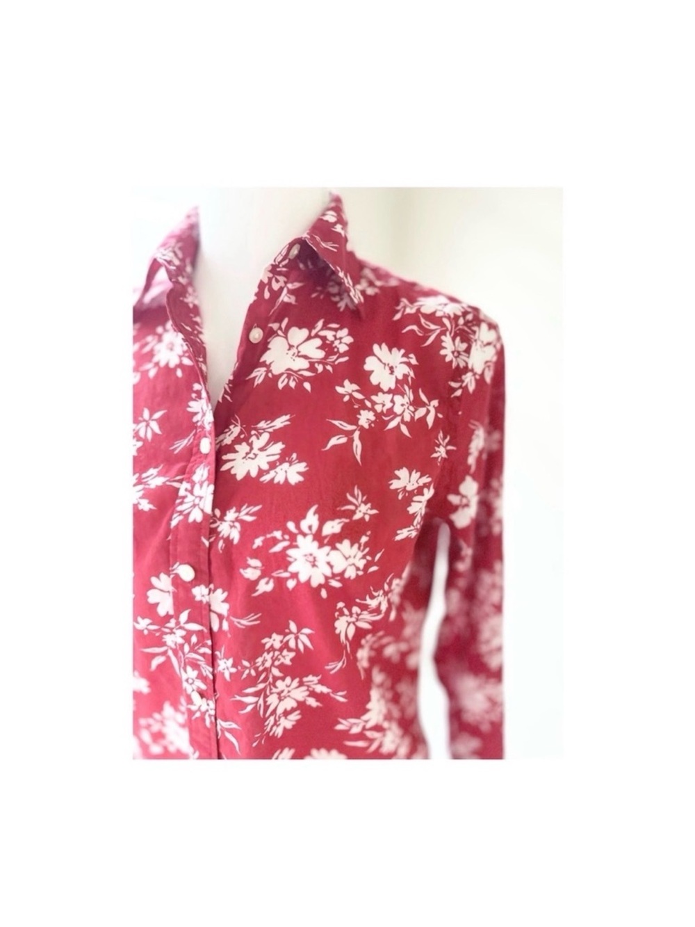 Ralph Lauren Red Floral Button-Down Shirt